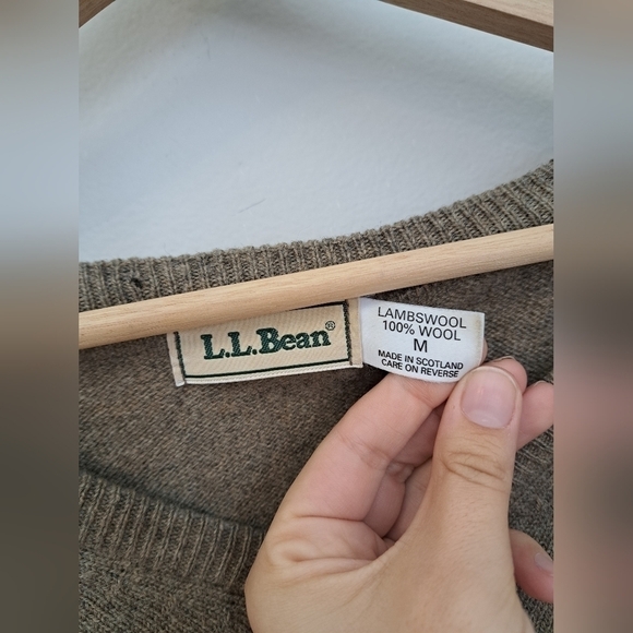 MEN'S Vintage L.L. Bean Lambswool Made in Scottland Sweater M - Picture 4 of 7